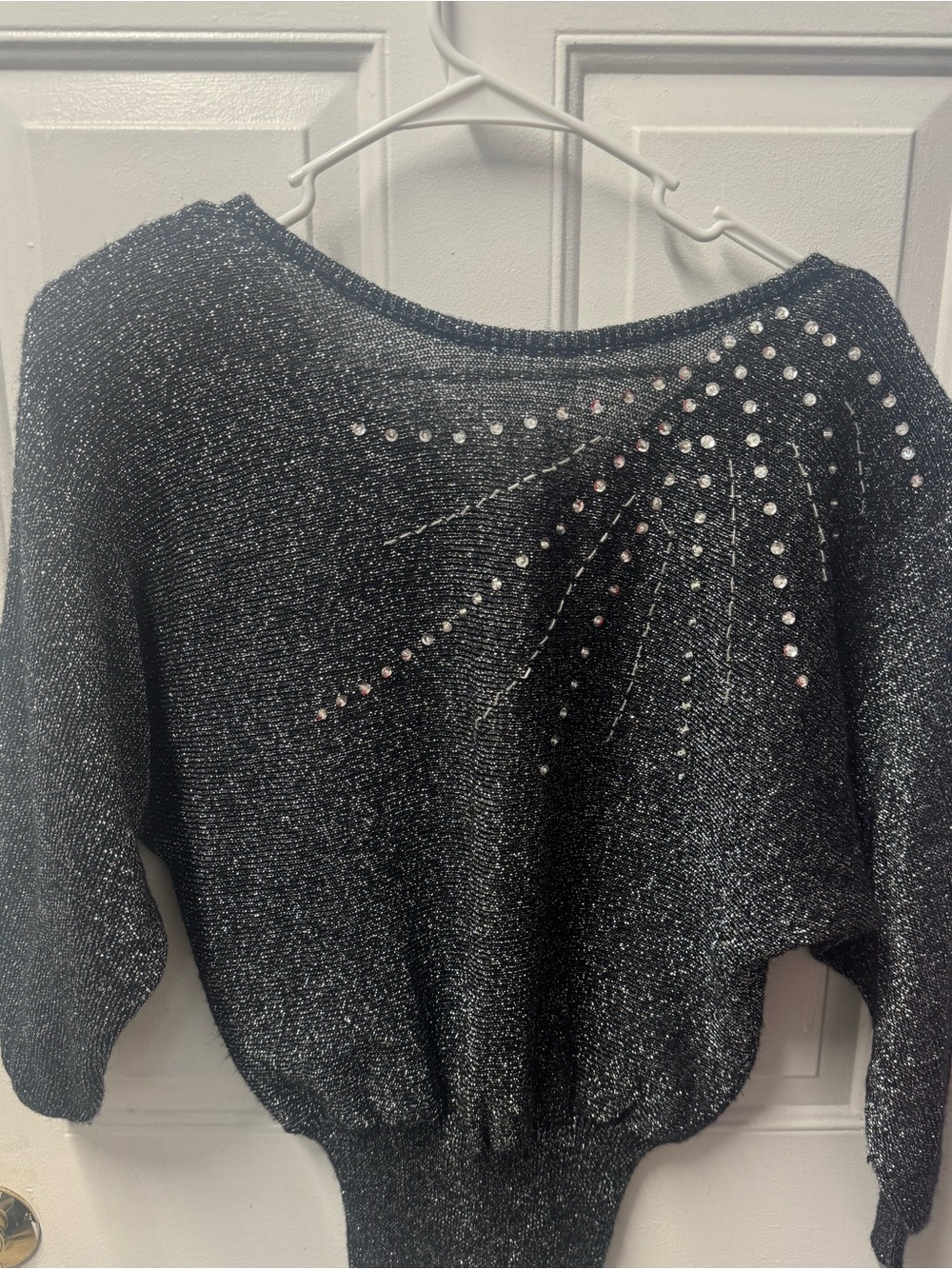 Vintage Black and Silver 1980’s Sweater from Cristina’s.  Size Small.